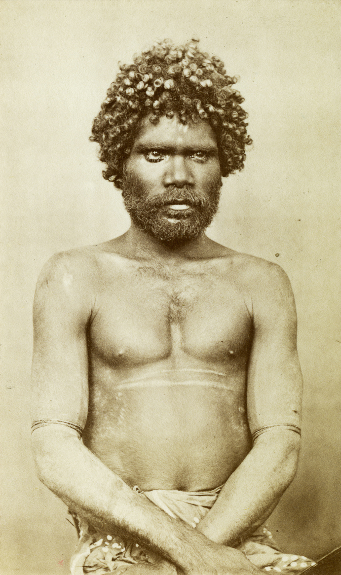 4.	Portrait of a Waggite man called Nabbang, 1879. Paul Foelsche, Darwin. Pitt Rivers Museum, University of Oxford (1998.249.19.10)