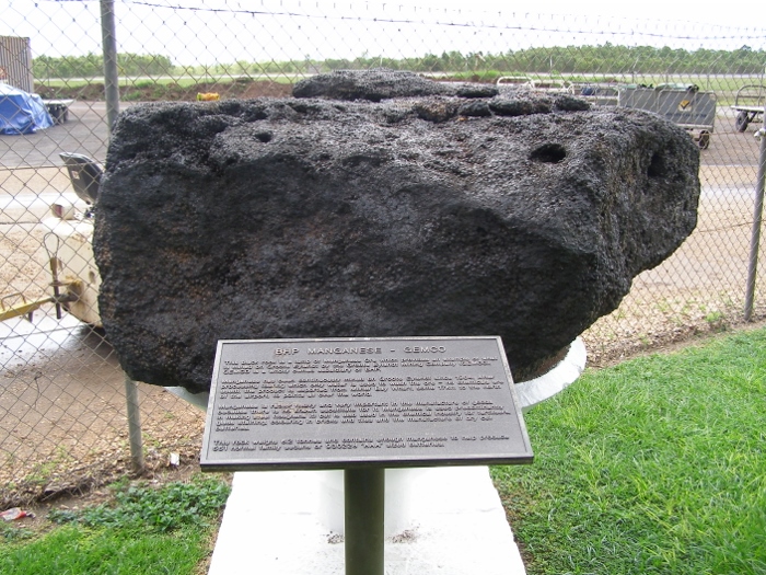 A manganese block from the mining company GEMCO 