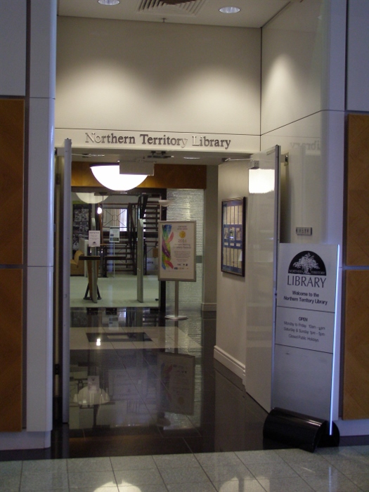 Entrance to the Library of the Northern Territory 