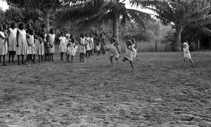 Girls playing sport in Montgomery Park